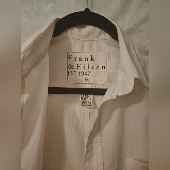 BLOUSE Frank and Eileen Peach Voile Shirt Size XS - Picture 2 of 7